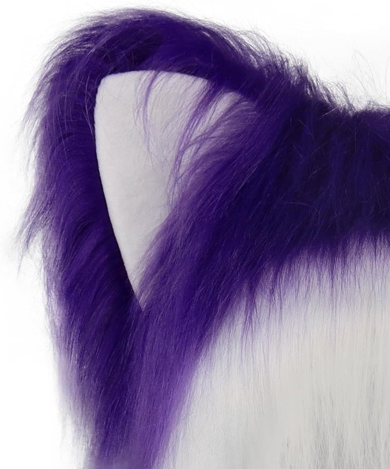 JUNBOON Cute Plush Cat Hat Fluffy Ear Headwear Winter Warm Earmuffs Head Mask Halloween Cosplay Accessory - Image 5